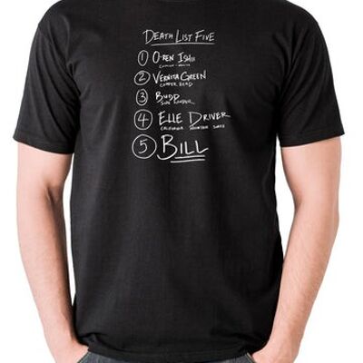 T-shirt inspiré de Kill Bill - Death List Five noir