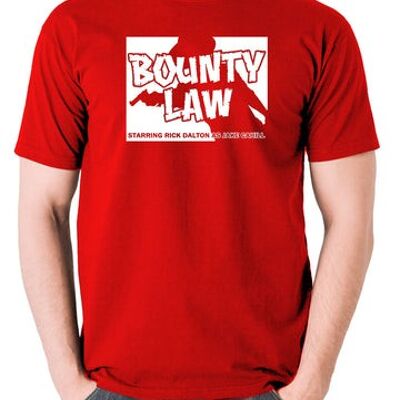 Maglietta ispirata a C'era una volta a Hollywood - Bounty Law rossa