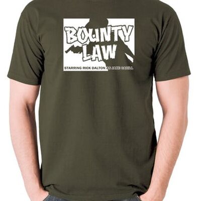Once Upon A Time In Hollywood Inspired T Shirt - Bounty Law olive