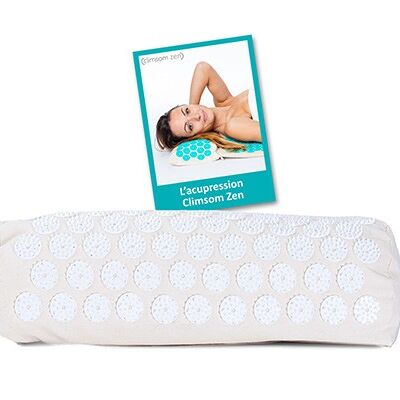 Coussin d'acupression Climsom Zen bio - blanc, garnissage épeautre