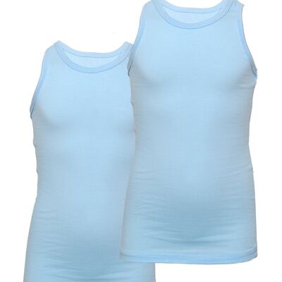 Unterhemden für Mädchen, 2er Pack, Hellblau