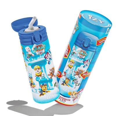 IZY Children x Paw Patrol - 350 ml - Refresh Blue & Botella para beber / botella de agua / termo / botella / aislante / agua / escuela / taza / termo