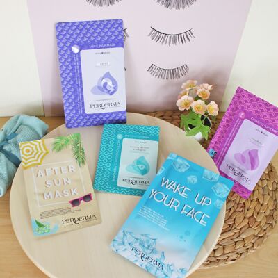 SUMMER SKINCARE KIT - 5 face and body cosmetic masks