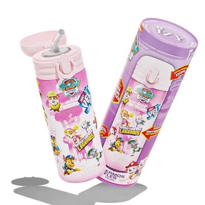 IZY Children x Paw Patrol - 350 ml - Refresh Pink & Botella para beber / botella de agua / termo / petaca / botella aislante / agua / escuela / taza / botella calentadora