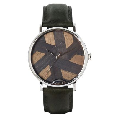 SYMPHONY 41 forest green watch (leather)