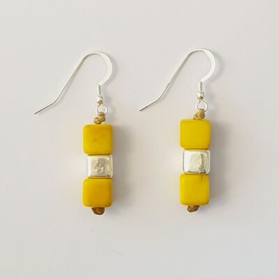 Leticia Drop Earrings - Yellow
