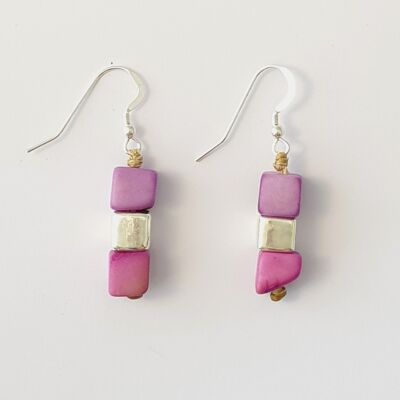 Leticia Drop Earrings - Lilac Mix