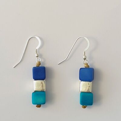 Leticia Drop Earrings - Blue