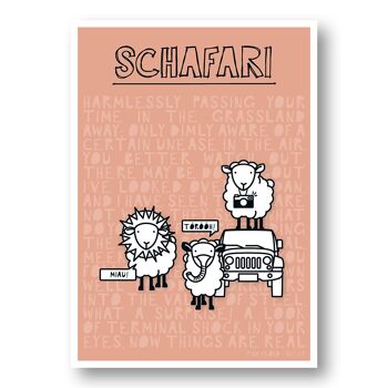Carte postale "Schafari" 2