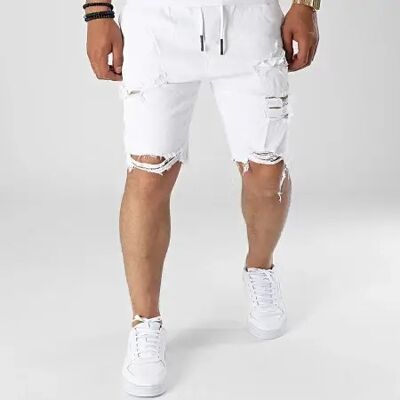 Weiße Jeansshorts Schwarze Industrie 1227R1