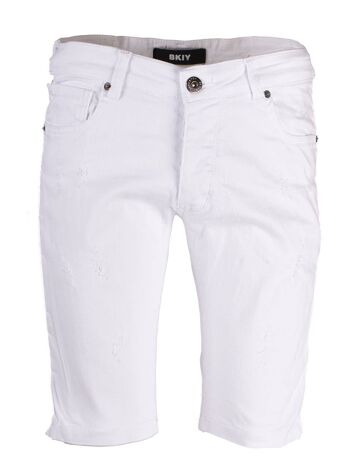Short en Jeans blanc Black Industry P527 1
