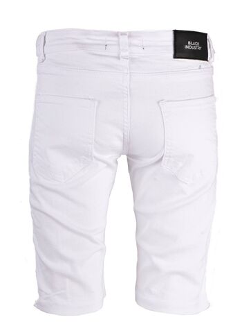 Short en Jeans blanc Black Industry P527 3