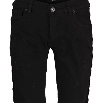 Black Industry P529 Shorts de mezclilla negros