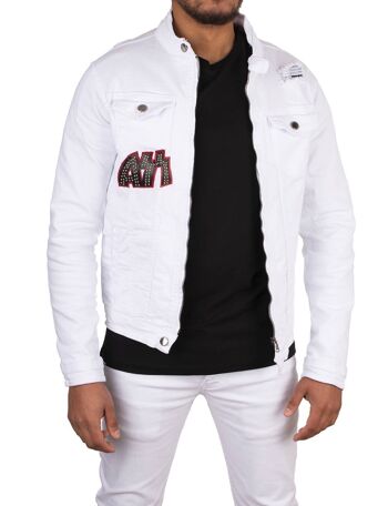 Veste en Jeans Blanche Black Industry 2323 1