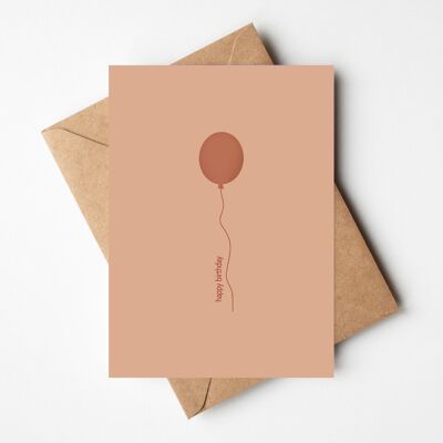 Ballon de carte d'anniversaire