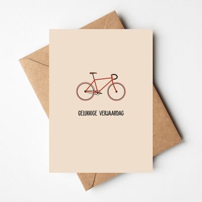 Feliz cumpleaños bicicleta de carreras