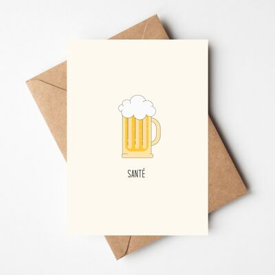 Greeting card beer glass