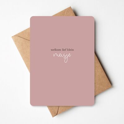Card birth | welcome sweet little girl