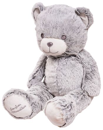 Peluche géante Ours Gaston Gris 80 CM - Made in France 2