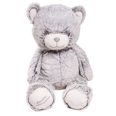 Peluche géante Ours Gaston Gris 80 CM - Made in France