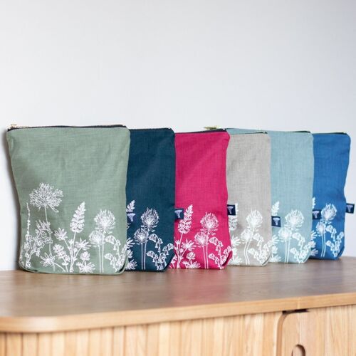 Linen Toiletry Bag - Garden