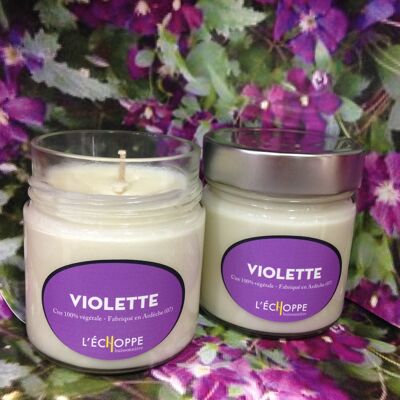 SCENTED CANDLE 100% VEGETABLE SOYA WAX 180 G VIOLET