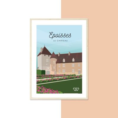 Le château d'Epoisses - carte postale - 10x15cm