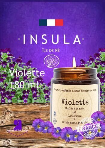 UpSimply - Bougie de soja - Jardin de Provence «Violette» /u