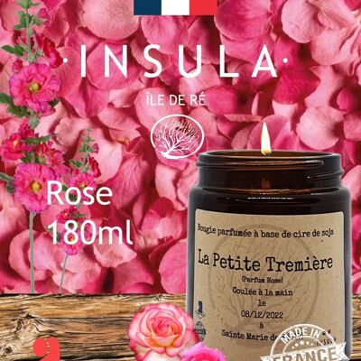 Bougie "La Rose Trémière"
