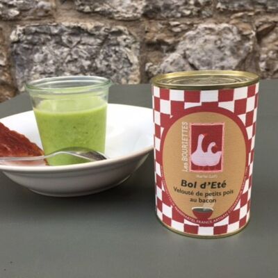 Bol d'été Velouté de petits pois et bacon