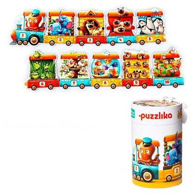 Puzzle box 'Number Train', Learning train puzzle