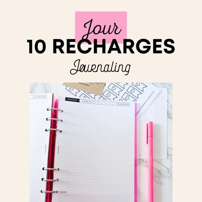 Recharge planner A5 / jour lot de 10 recharges