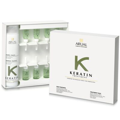 ARUAL TREATMENT PACK-Keratin Shampoo 250ml+8 Ampullen10ml