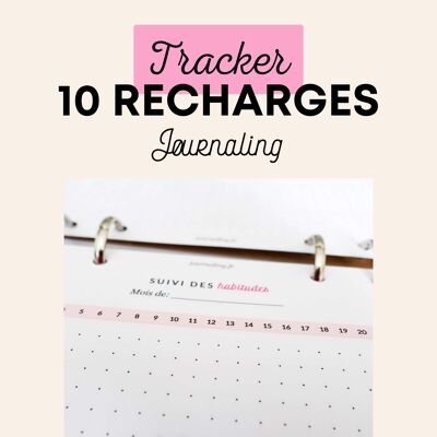 Recharge planner agenda A5 / modèle tracker - lot de 10