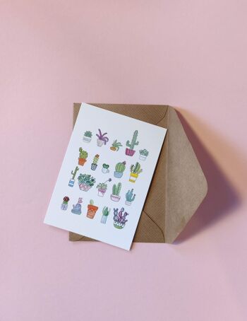 Carte postale A6, succulentes, #aquarelle 2