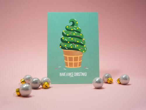 Postkarte A6, Have an Ice Chirstmas, #Weihnachtskarte