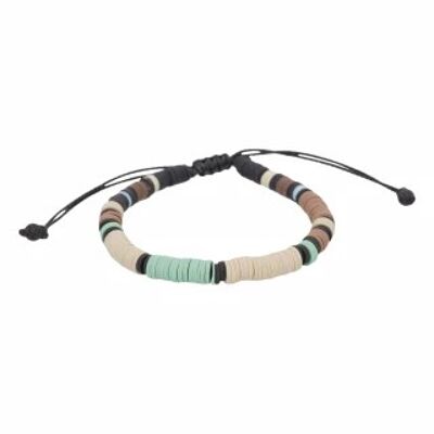 Bracciale uomo regolabile pietre multicolori "COLORATO"