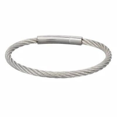 Men's Steel Cable Bracelet "ZACK" Clasp