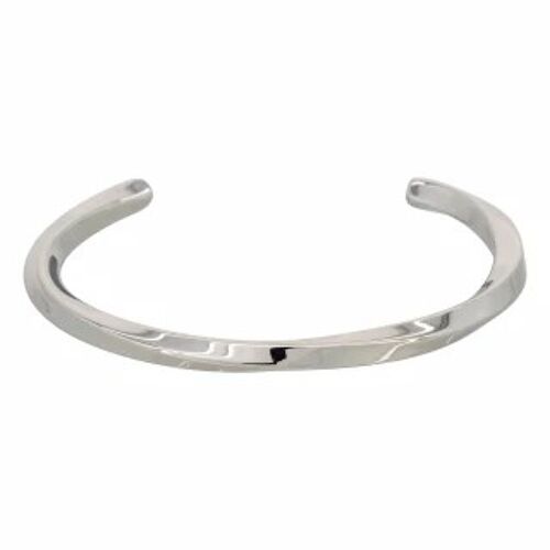 Bracelet Jonc Homme Acier coloris argenté