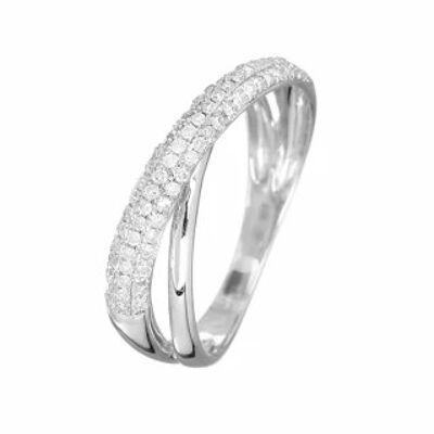 Ring "Double Tour" White Gold and Diamonds