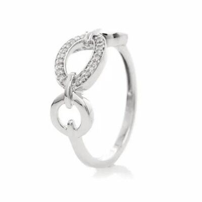 Ring "Maillons de diamants" White Gold and Diamonds