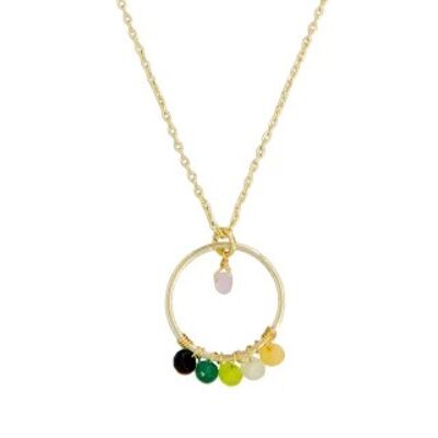 Necklace "Cerla" Multicolored Jade