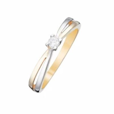 Bicolor Ring "My Beloved" Gold and Diamonds