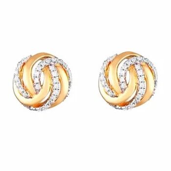 Boucles d'oreilles Or Jaune et Diamants 0,16 carat "GOLDEN EYE" 1