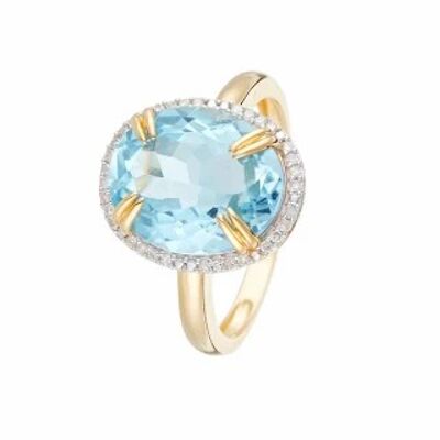 Anello "Topazissime Topaz" in Oro Giallo e Diamanti