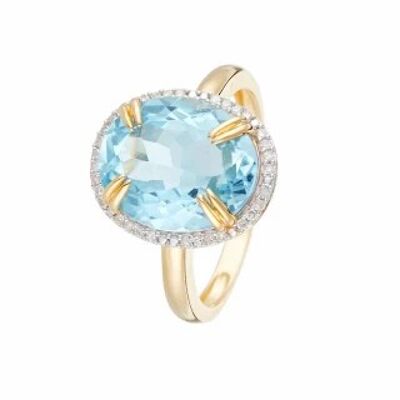 Ring "Topazissime Topaz" Yellow Gold and Diamonds