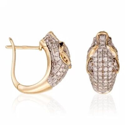 Yellow Gold Earrings "Ma Panthère" Diamonds 1.03 carat and...
