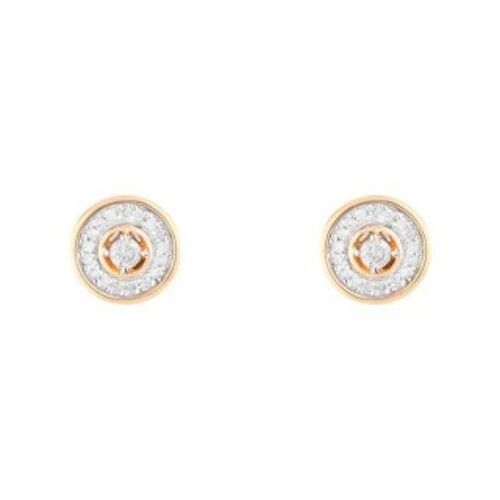 Boucles d'oreilles Or Jaune "DIVINE" Diamants 0,12 carat