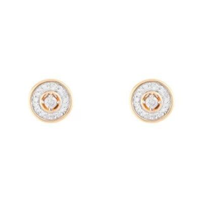 Yellow Gold Earrings "DIVINE" Diamonds 0.12 carat