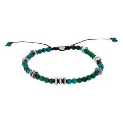 Men's bracelet "HUGO" with turquoise Bali beads and 92 Sterling...